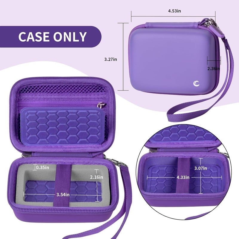 Comecase Carrying & Protective Case for Digital Camera, AbergBest 21 Mega Pixels 2.7" LCD Rechargeable HD/Kodak Pixpro/Canon PowerShot ELPH 180/190 / Sony DSCW800 / DSCW830 Cameras for Travel - Dark Purple - Image 5